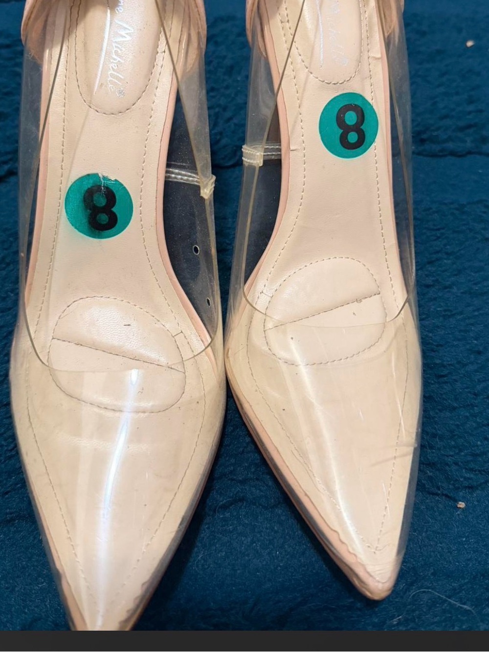 Women’s Pointed Clear Vamp Pump in Nude - Unbranded